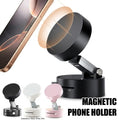 Vacuum Suction Cup Magnetic Car Phone Holder - Retractable Foldable Mount