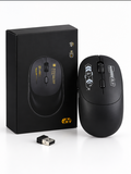 Black Wireless Mouse, 2.4GHz Ergonomic Cyber Design Mouse for Laptop & PC