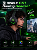 G51 Gaming Headset with Mic, 7.1 Surround Sound RGB Over-Ear Headphones for PC & PS4